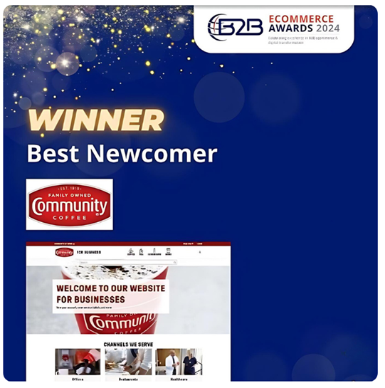 Community Coffee Triumphs: Newcomer of the Year Award with Optimizely and Brilliance Support